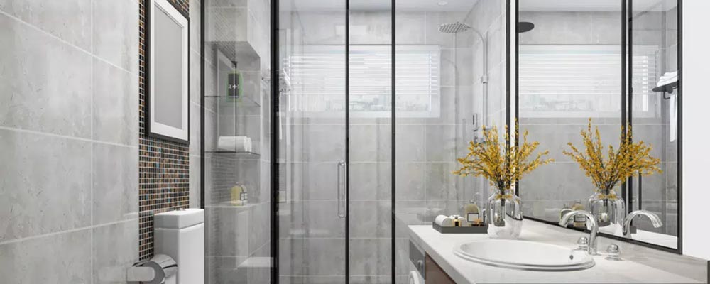 کابین دوش شیشه ای فریم دار