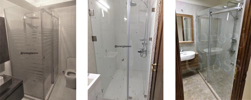 کابین دوش شیشه ای بدون فریم