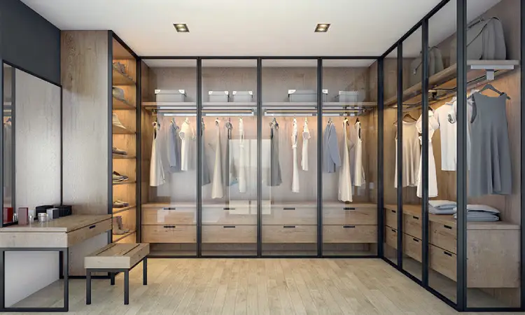 انواع کمد شیشه‌ ای