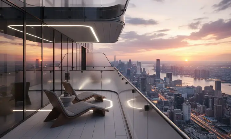 بالکن شیشه ای لوکس