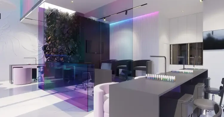 ایدههای طراحی داخلی سالن زیبایی با شیشه