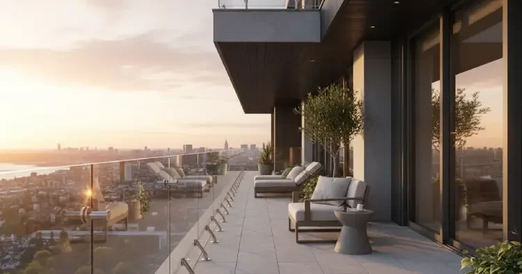 طرح‌های شیشه‌ای مدرن برای بالکن آپارتمان‌ها