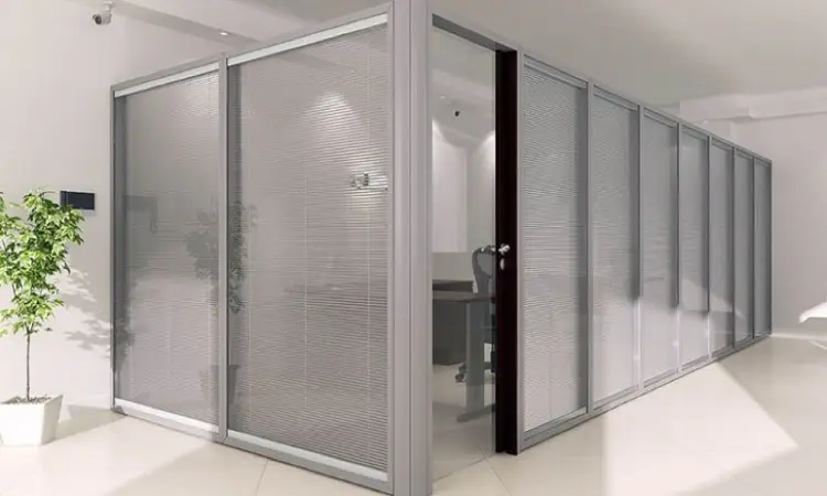 پارتیشن دو جداره شیشه ای
