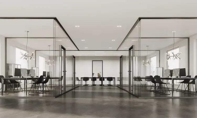 پارتیشن های شیشه ای دو جدارهنصب