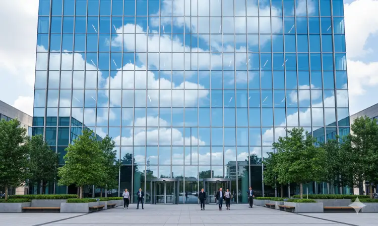 ساختمان با نمای کرتین وال