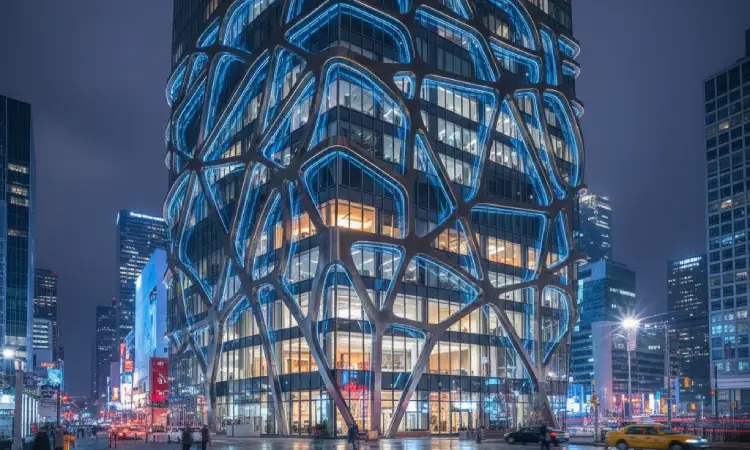 ساختمان لوکس با نمای اسپایدر