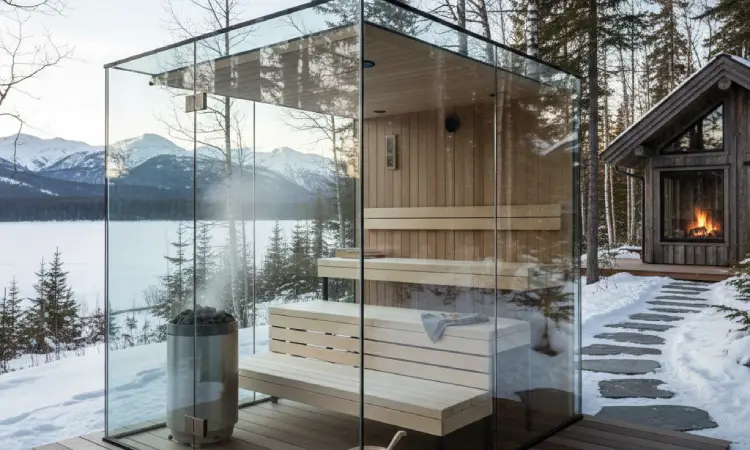 سونا شیشه ای در فضای باز