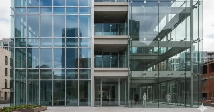 مقایسه نمای کرتین وال و اسپایدر