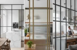 قرار دادن پارتیشن شیشه‌ای در آشپزخانه