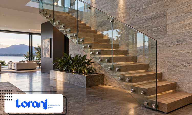 نرده شیشه ای فیکس پوینت